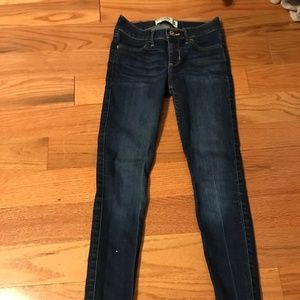 Abercrombie kids super skinny blue denim jeans
